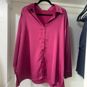 Women's Pink Button Down Shirt